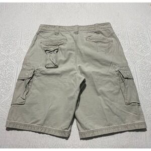 Cargo Supply Mens Khaki Tan Cotton Multi Pocket Utility Cargo Shorts Size 32